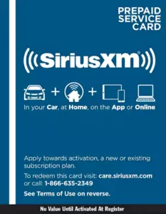 SiriusXM Gift Card